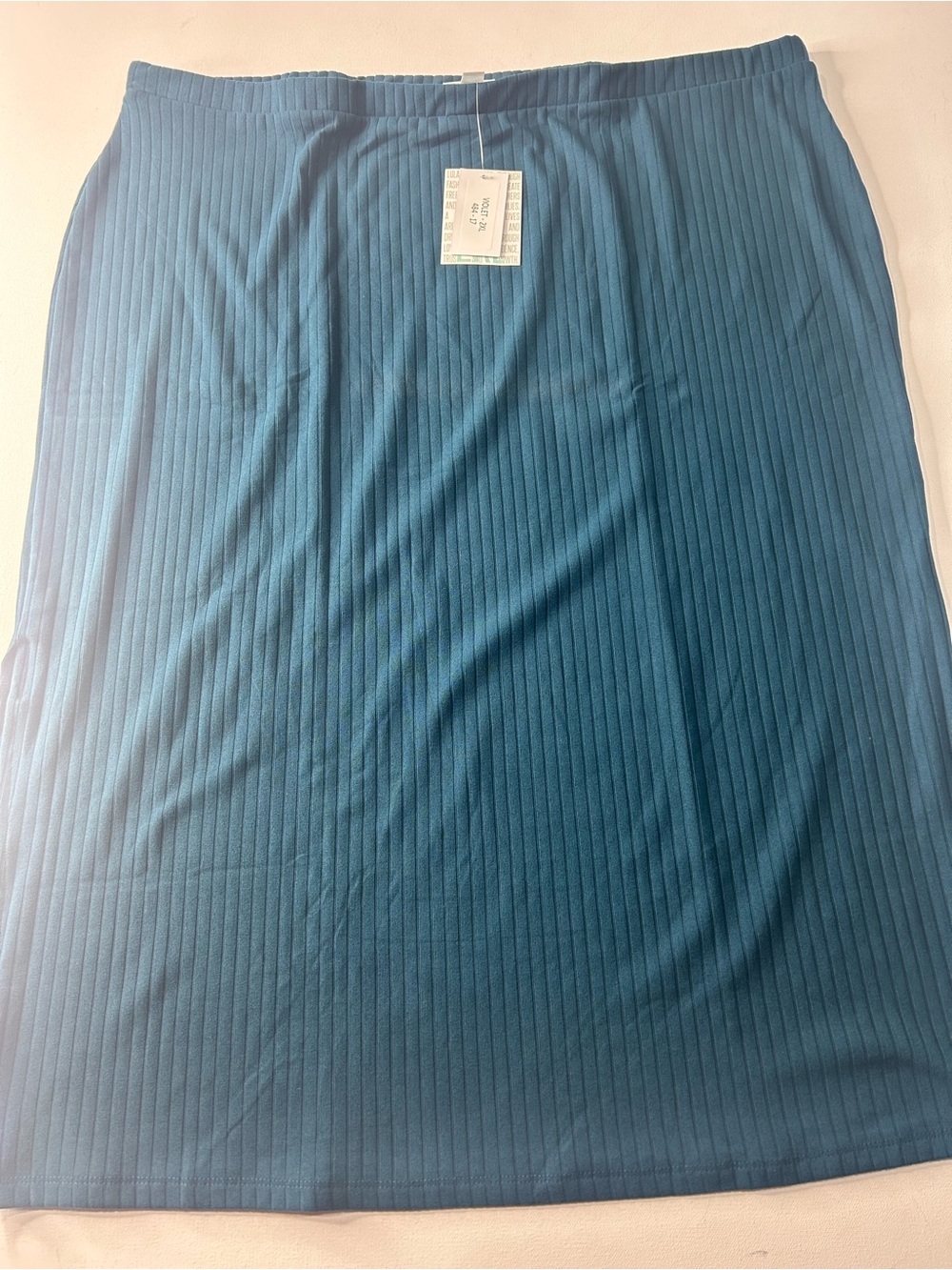 NWT Lularoe 2XL Blue Ribbed Midi Skirt